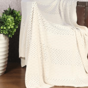 KNITTED THROW GRID POINTAL