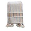 Striped Serenity Throw with Fringes