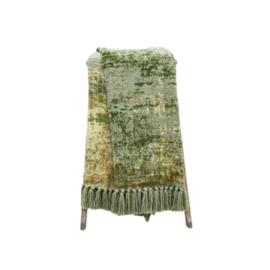 Handloom Woven Printed Throw With Fringes