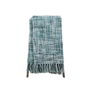 Handloom Woven Textured Fancy Throw With Fringes