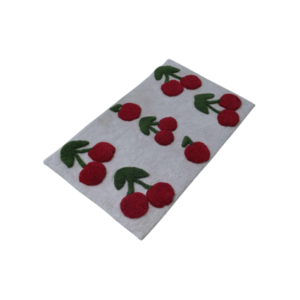 Table Tufted Bath Mat With Cherries Pattern