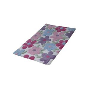 Table Tufted Bath Mat With Floral Pattern