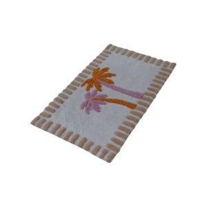 Table Tufted Bath Mat With Tufted Palm Trees
