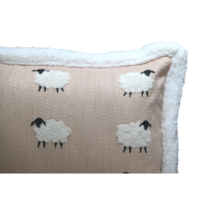 Embroidered Sheep Cushion