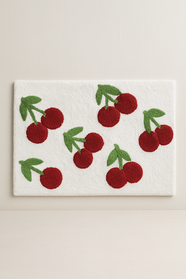 Red Cherry Retreat Bath Mat