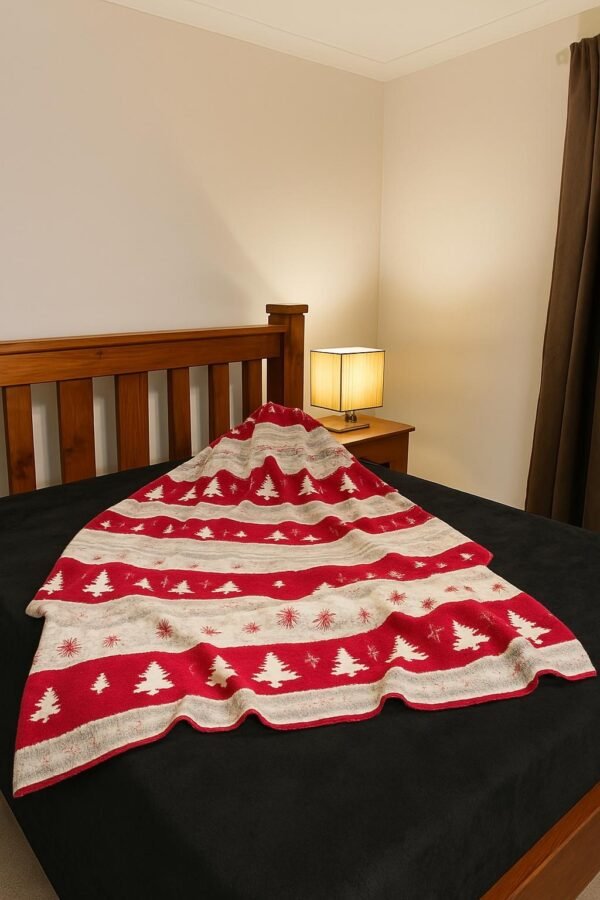 Christmas Striped Knit Throw