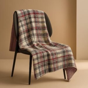 Dual Check Knit Throw