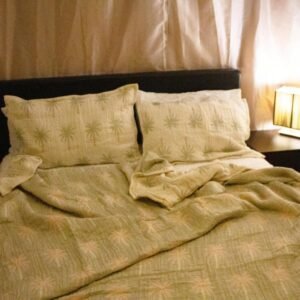 Bed Sheet Cream Green